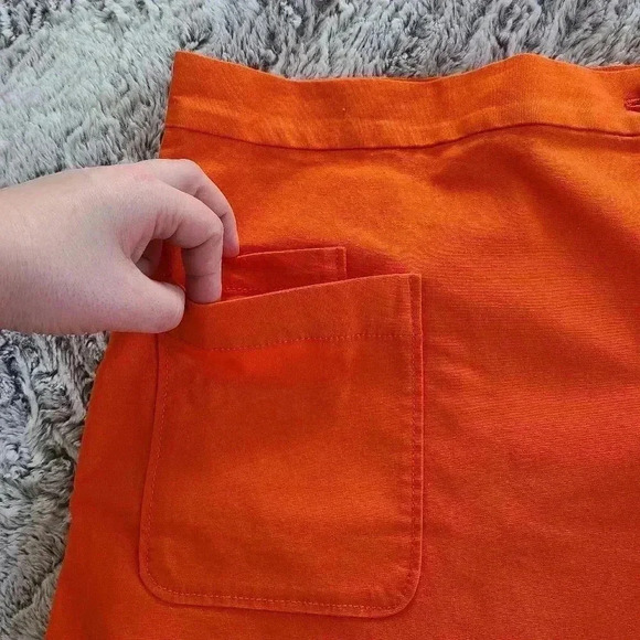 COS orange mini skirt with pockets - Picture 3 of 11